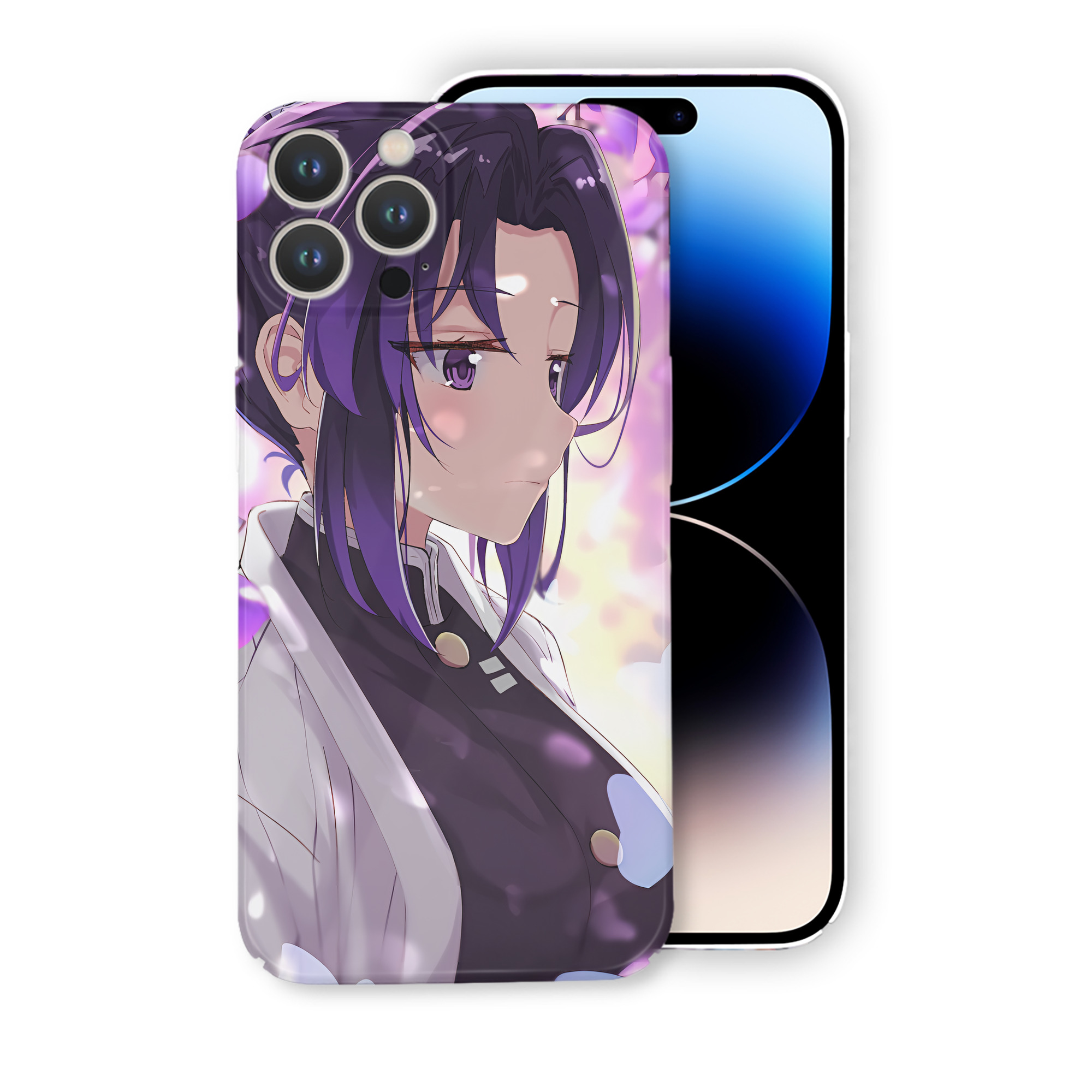 （画像用） 鬼滅の刃（きめつのやいば）蟲柱-胡蝶 しのぶ／こちょう しのぶ Kochou Shinobu 【iPhone 14シリーズ対応】ハードケース